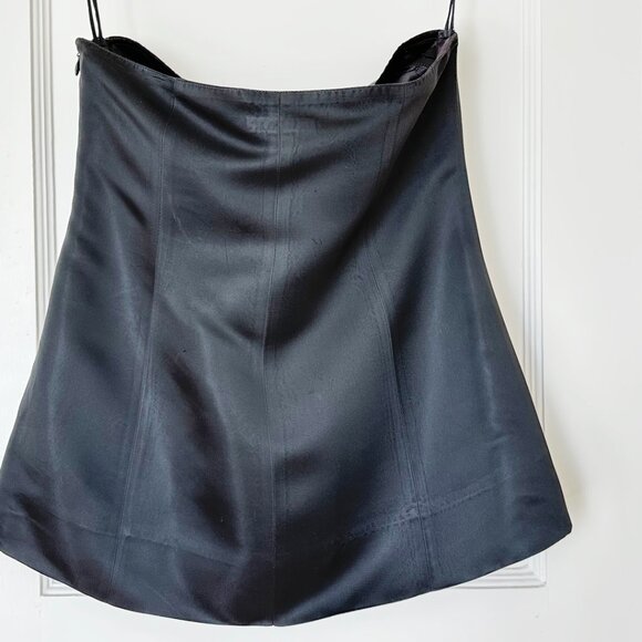 Helmut Lang Black Satin Top Bustier 1995 Vintage Archive 90s Made In Italy - Picture 6 of 16